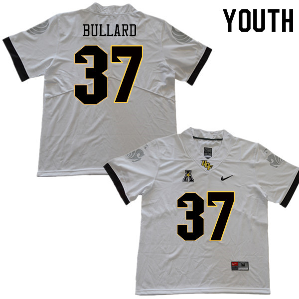 Youth #37 Quadric Bullard UCF Knights College Football Jerseys Sale-White